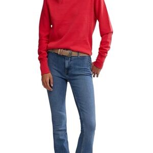 Free People We the Free Jess Red Long Sleeve Shirt